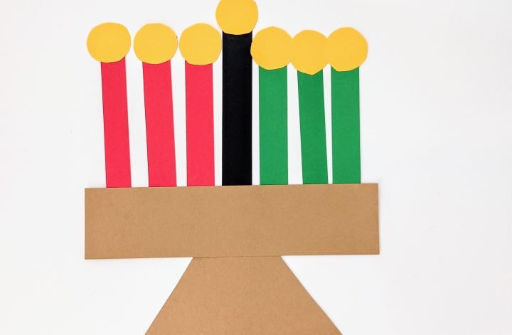 kinara shapes craft for Kwanzaa