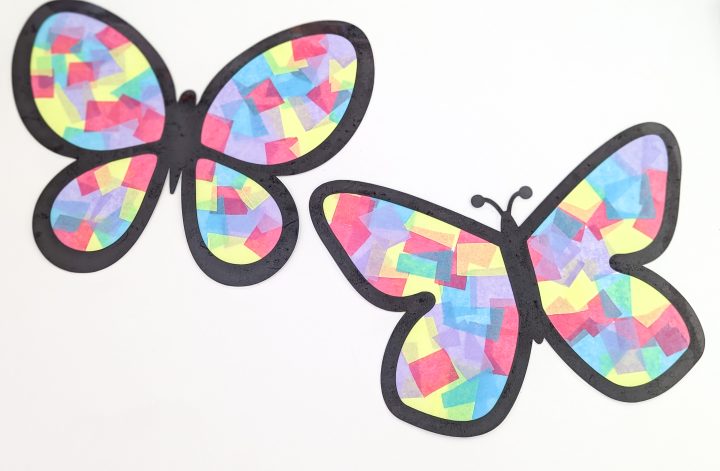 butterfly suncatcher spring craft for kids