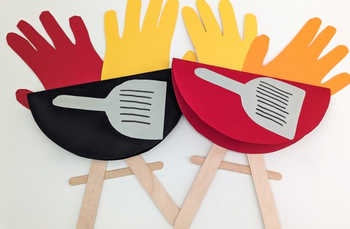 grill handprint card for Father's Day